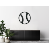 Drevená nálepka Baseballová lopta (Dimensions du tableau 65 x 65 cm, Couleur du tableau Anthracite)