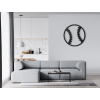 Drevená nálepka Baseballová lopta (Dimensions du tableau 65 x 65 cm, Couleur du tableau Anthracite)