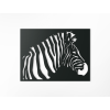 Drevený obraz na stenu Zebra (Dimensions du tableau 65 x 87 cm, Couleur du tableau Anthracite)