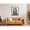3D obraz na stenu Lev a stromy (Dimensions du tableau 81 x 65 cm, Couleur du tableau Anthracite)