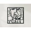 Drevený obraz na stenu Gentleman (Dimensions du tableau 64 x 65 cm, Couleur du tableau Anthracite)