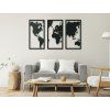 Viacdielny obraz mapa sveta (Dimensions du tableau 89 x 158 cm, Couleur du tableau Anthracite)