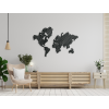 Moderná dekorácia mapa sveta na stenu (Dimensions du tableau 87 x 133 cm, Couleur du tableau Anthracite)