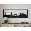 Obraz Kjóto panoráma (Dimensions du tableau 65 x 195 cm, Couleur du tableau Anthracite)