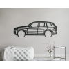 Moderná nálepka BMW X3 (Dimensions du tableau 47,5 x 133 cm, Couleur du tableau Anthracite)
