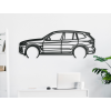Moderná nálepka BMW X3 (Dimensions du tableau 47,5 x 133 cm, Couleur du tableau Anthracite)