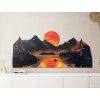 Tableau Reflets du soleil (Dimensions du tableau 24 x 52,5 cm, Finition Mate)
