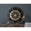 Mandala circulaire Profondeur dorée (Dimensions du tableau 32,5 x 33,5 cm, Finition Mate)