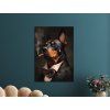 71643 moderny obraz doberman boss format du tableau a1 couleur du cadre sans cadre finition 3d