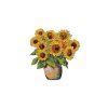Tableau Tournesols peints dans un vase (Dimensions du tableau 33,5 x 33 cm, Finition Mate)