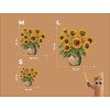 Tableau Tournesols peints dans un vase (Dimensions du tableau 33,5 x 33 cm, Finition Mate)