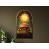 Tableau mural Célèbre hamburger (Dimensions du tableau 49 x 27,5 cm, Finition Mate)