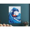 Obraz Loďka vo vlnách (Format du tableau A1, Couleur du cadre Sans cadre, Finition 3D)