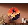Tableau Course sur les rochers (Dimensions du tableau 35 x 33,5 cm, Finition Mate)
