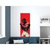 Tableau mural Ring rouge (Dimensions du tableau 38 x 16,5 cm, Finition Mate)