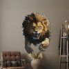 Tableau mural Attaque du lion (Dimensions du tableau 45 x 32 cm, Finition Mate)