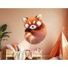 Tableau Panda rouge endormi (Dimensions du tableau 45 x 35,5 cm, Finition Mate)
