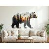 Tableau Paysage de l'ours (Dimensions du tableau 38,5 x 60 cm, Finition Mate)