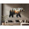 Tableau Paysage de l'ours (Dimensions du tableau 38,5 x 60 cm, Finition Mate)