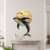 Tableau mural Baleine lunaire (Dimensions du tableau 60 x 41 cm, Finition Mate)