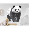Tableau Panda paisible (Dimensions du tableau 41 x 35,5 cm, Finition Mate)
