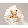 Detská nálepka Medvedík na obláčiku (Dimensions du tableau 86 x 93 cm, Finition 3D)