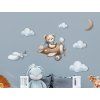Tableau Ourson pilote (Dimensions du tableau 63 x 85 cm, Finition Mate)