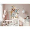 Tableau mural Princesse et licorne (Dimensions du tableau 48 x 41 cm, Finition Mate)