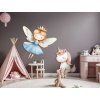 Autocollant mural Fée et licorne (Dimensions du tableau 52,5 x 72,5 cm, Finition Mate)