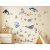 Set de décorations pour enfants Doux océan (Dimensions du tableau 220 x 220 cm, Finition Mate)
