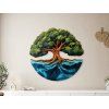Arbre de vie moussu Puissance (impression UV) (Dimensions du tableau 33,5 x 33,5 cm, Finition Mate)