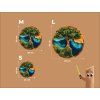 Arbre de vie en mousse Couronne (impression UV) (Dimensions du tableau 33,5 x 33,5 cm, Finition Mate)