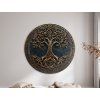 Arbre de vie rond Racines de la force (Dimensions du tableau 33,5 x 33,5 cm, Finition Mate)