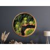 Tableau rond en mousse Souffle vert (impression UV) (Dimensions du tableau 33,5 x 33,5 cm, Finition Mate)