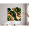 Tableau décoratif en mousse Paysage (impression UV) (Dimensions du tableau 32,5 x 33,5 cm, Finition Mate)