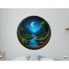 Tableau rond en mousse Harmonie nocturne (impression UV) (Dimensions du tableau 33,5 x 33,5 cm, Finition Mate)