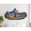 Tableau mural Cowboy dans la vallée (Dimensions du tableau 25,5 x 49 cm, Finition Mate)