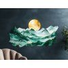 Tableau mural Montagnes turquoise (Dimensions du tableau 31 x 56 cm, Finition Mate)