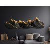 Tableau mural Horizons dorés (Dimensions du tableau 18,5 x 63 cm, Finition Mate)