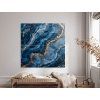 Mramorový obraz Modrý lesk (Dimensions du tableau 180 x 180 cm, Finition 3D)