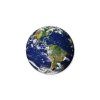 Tableau rond Planète Terre (Dimensions du tableau 31,5 x 31,5 cm, Finition Mate)