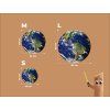 Tableau rond Planète Terre (Dimensions du tableau 31,5 x 31,5 cm, Finition Mate)