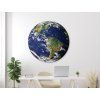Tableau rond Planète Terre (Dimensions du tableau 31,5 x 31,5 cm, Finition Mate)