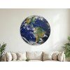 Tableau rond Planète Terre (Dimensions du tableau 31,5 x 31,5 cm, Finition Mate)