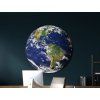 Tableau rond Planète Terre (Dimensions du tableau 31,5 x 31,5 cm, Finition Mate)
