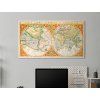 Historická mapa Orbis Terrae Compendiosa Descriptio (Dimensions du tableau 53 x 95 cm, Finition 3D)