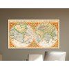 Carte historique Orbis Terrae Compendiosa Descriptio (Dimensions du tableau 25 x 45 cm, Finition Mate)