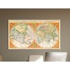 Historická mapa Orbis Terrae Compendiosa Descriptio (Dimensions du tableau 53 x 95 cm, Finition 3D)