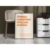 73107 6 motivacny obraz always remember why you started format du tableau a1 couleur du cadre sans cadre finition 3d