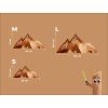 Tableau Boucliers en bois (Dimensions du tableau 19 x 42 cm, Finition Mate)